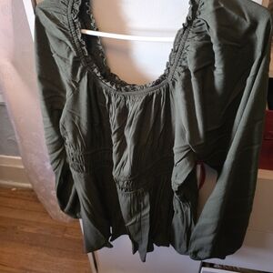 Torrid Dark Olive Blouse